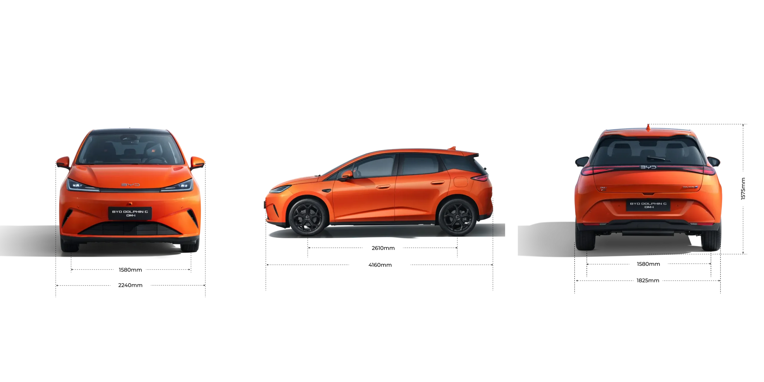 BYD Dolphin G DM-i - wymiary